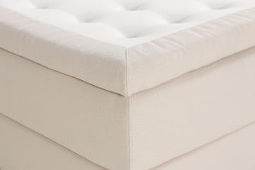Oslo Lyx Sängpaket Boucle 180x200 Knappad gavel - Beige - Möbler - Säng - Kontinentalsäng