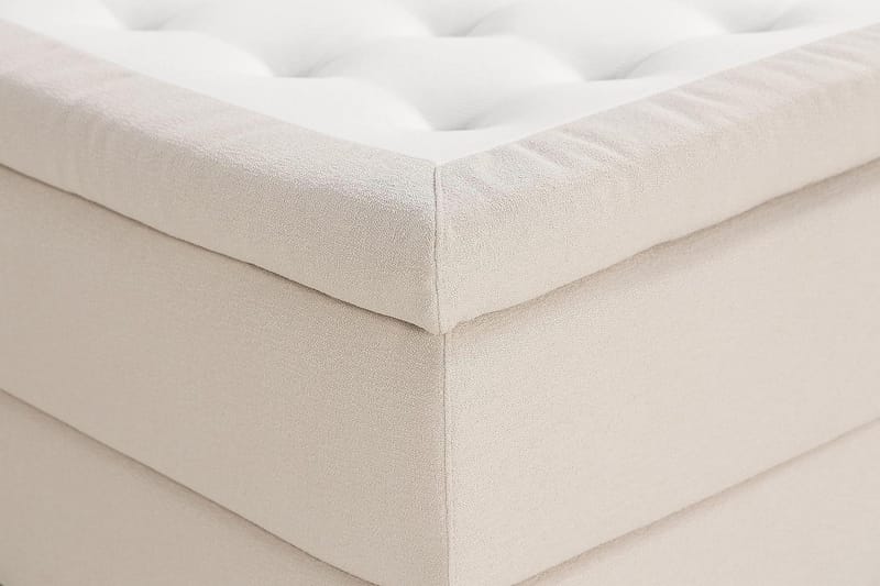 Oslo Lyx Sängpaket Boucle 180x200 Knappad gavel - Beige - Möbler - Säng - Kontinentalsäng