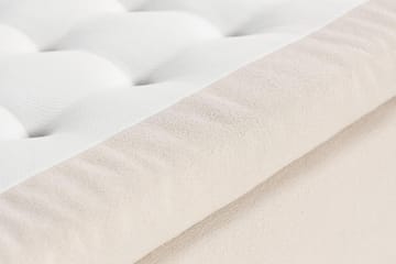 Oslo Lyx Sängpaket Boucle 180x200 Knappad gavel - Beige - Möbler - Säng - Kontinentalsäng