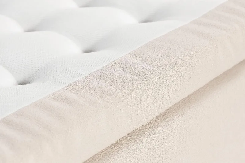 Oslo Lyx Sängpaket Boucle 180x200 Knappad gavel - Beige - Möbler - Säng - Kontinentalsäng