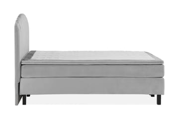 Princess Komplett Sängpaket – Kontinentalsäng 120x200 cm i Tyg med Sänggavel + Bäddmadrass med Fasthetsgrad Medium - Grå - Möbler - Säng - Enkelsäng