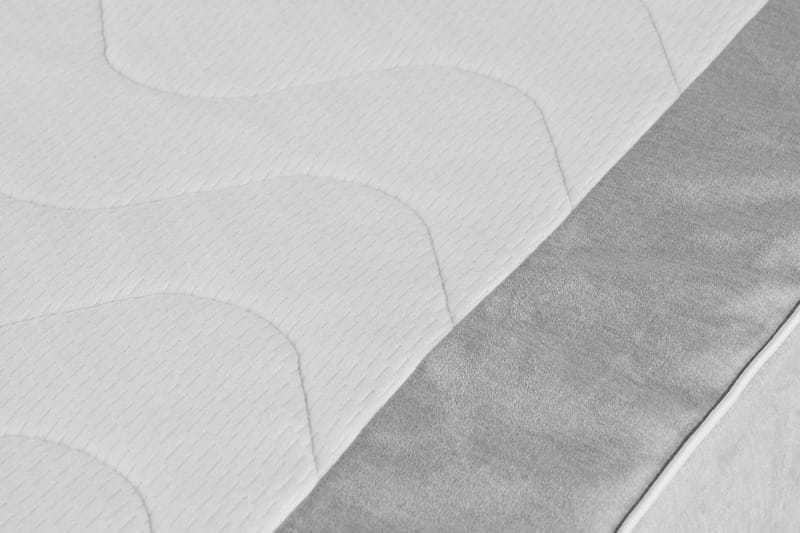 Princess Komplett Sängpaket – Kontinentalsäng 120x200 cm i Tyg med Sänggavel + Bäddmadrass med Fasthetsgrad Medium - Grå - Möbler - Säng - Enkelsäng