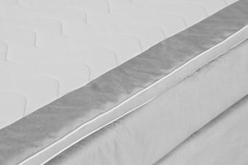 Princess Komplett Sängpaket – Kontinentalsäng 120x200 cm i Tyg med Sänggavel + Bäddmadrass med Fasthetsgrad Medium - Grå - Möbler - Säng - Enkelsäng