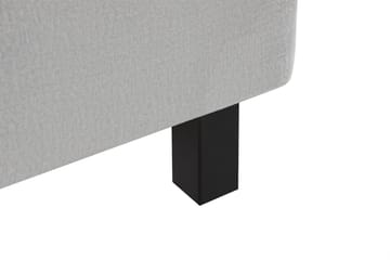 Princess Komplett Sängpaket – Kontinentalsäng 120x200 cm i Tyg med Sänggavel + Bäddmadrass med Fasthetsgrad Medium - Grå - Möbler - Säng - Enkelsäng