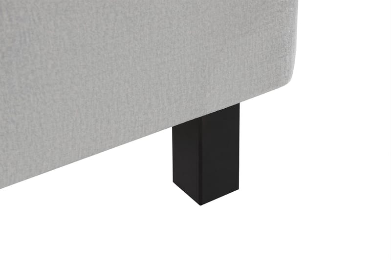Princess Komplett Sängpaket – Kontinentalsäng 120x200 cm i Tyg med Sänggavel + Bäddmadrass med Fasthetsgrad Medium - Grå - Möbler - Säng - Enkelsäng