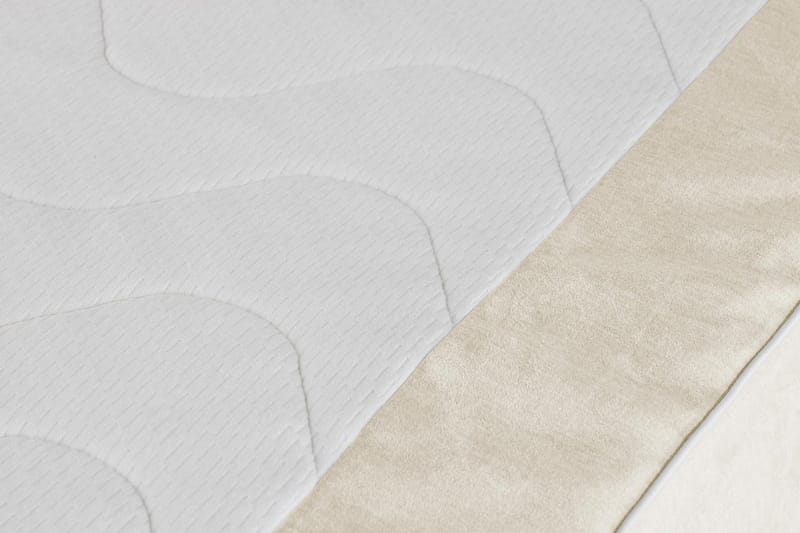 Princess Komplett Sängpaket – Kontinentalsäng 160x200 cm i Tyg med Sänggavel + Bäddmadrass med Fasthetsgrad Medium - Beige - Möbler - Säng - Komplett sängpaket