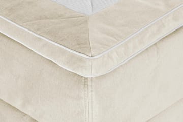 Princess Komplett Sängpaket – Kontinentalsäng 180x200 cm i Tyg med Sänggavel + Bäddmadrass med Fasthetsgrad Medium - Beige - Möbler - Säng - Komplett sängpaket