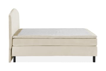 Princess Komplett Sängpaket – Kontinentalsäng 180x200 cm i Tyg med Sänggavel + Bäddmadrass med Fasthetsgrad Medium - Beige - Möbler - Säng - Komplett sängpaket