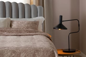 Princess Komplett Sängpaket – Kontinentalsäng 180x200 cm i Tyg med Sänggavel + Bäddmadrass med Fasthetsgrad Medium - Grå - Möbler - Säng - Komplett sängpaket