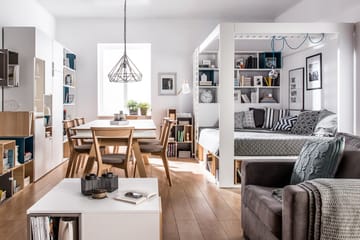 4You Sängram med Förvaring 160x200 cm i Målat Trä med Sänggavel - Vit - Möbler - Säng - Sängram & sängstomme