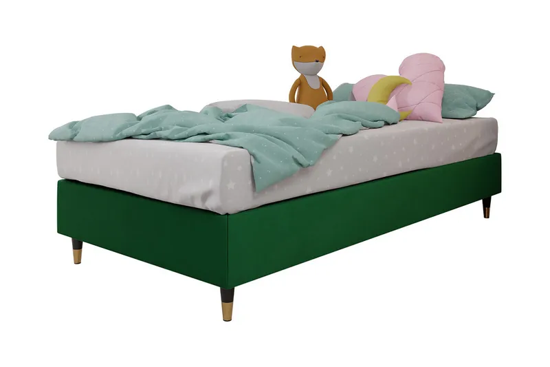 Adeliza Ramsäng 120x200 cm - Sammet/Mörkgrön/Trä/Metall - Möbler - Säng - Ramsäng