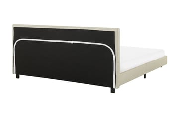 Albi Dubbelsäng 180x200 cm i Tyg med Sänggavel - Beige - Möbler - Säng - Sängram & sängstomme