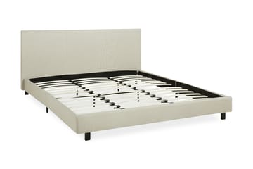 Albi Dubbelsäng 180x200 cm i Tyg med Sänggavel - Beige - Möbler - Säng - Sängram & sängstomme