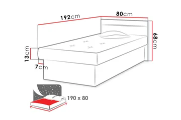 Berta Ramsäng 192x80x68 cm - Ek - Möbler - Säng - Sängram & sängstomme