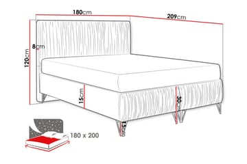 Gortin Ramsäng 180x200 cm - Möbler - Säng - Komplett sängpaket