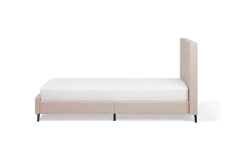 Nattaro Sängram 90x200 cm i Tyg med Sänggavel - Beige - Möbler - Säng - Sängram & sängstomme