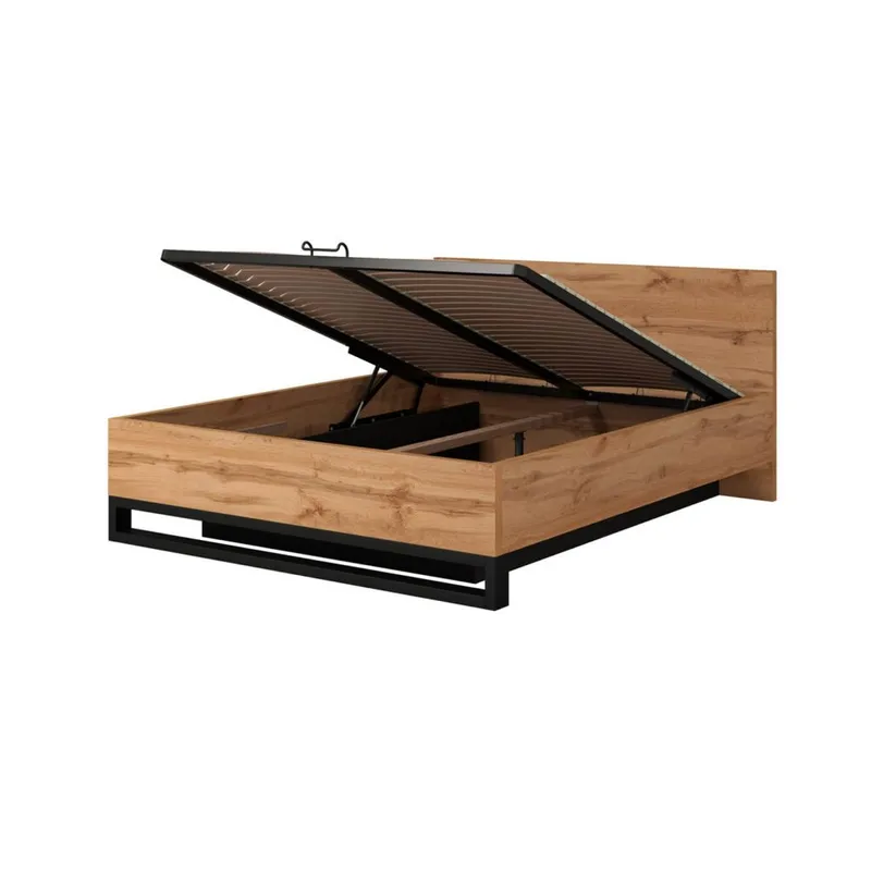 Säng Halle S med ram på gaslyft och förvaringsbox - 160 cm - Möbler - Säng - Sängram & sängstomme