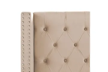 Säng med lamellram Lubbon - Beige, Silver, 140x200 cm - Möbler - Säng - Sängram & sängstomme