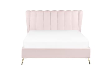Säng med lamellram Miribel - Rosa, guld, 140x200 cm - Möbler - Säng - Sängram & sängstomme