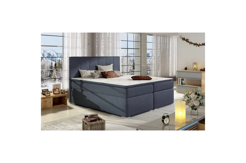 Boxspring Eltap Bolero, Soro 76, Blå, 180x200 cm