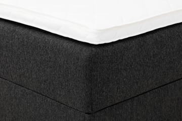 Boxy Säng med Förvaring 160x200 cm i Tyg med Bäddmadrass med Fasthetsgrad Fast - Svart - Möbler - Säng - Sängar med förvaring