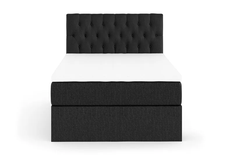 Boxy Box Bed 120x200 cm, Svart/Grå