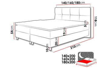 Adrianah Sängram 120x200 cm i Tyg med Sänggavel - Beige - Möbler - Säng - Sängram & sängstomme
