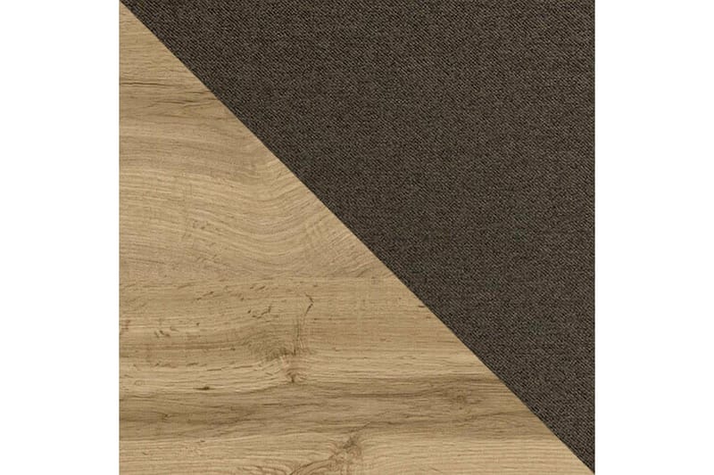 Oberting Komplett Sängpaket med Förvaring 200x200 cm i Tyg med Sänggavel + Bäddmadrass - Brun - Möbler - Säng - Sängram & sängstomme