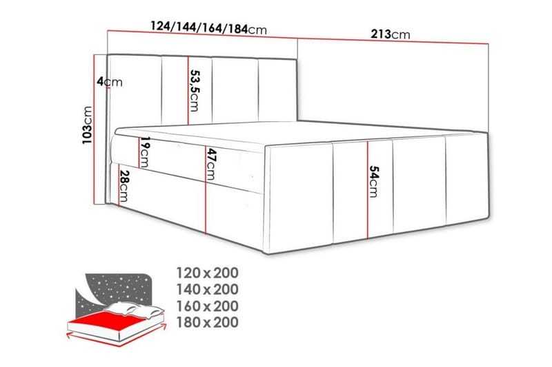 Ripon Komplett Sängpaket med Förvaring 120x200 cm i Tyg med Sänggavel + Bäddmadrass - Smaragdgrön - Möbler - Säng - Sängram & sängstomme