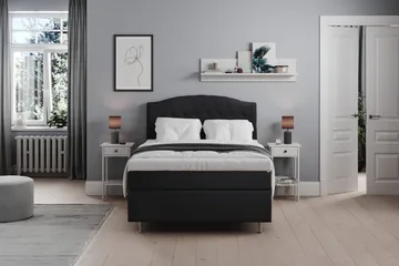 Belda Sänggavel 120 cm Svängd - Svart - Möbler - Säng - Sängtillbehör & sänggavel - Sänggavlar & huvudgavlar