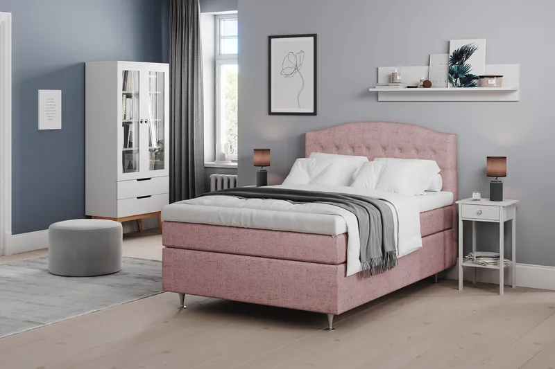 Belda Sänggavel 140 cm Svängd - Rosa - Möbler - Säng - Sängtillbehör & sänggavel - Sänggavlar & huvudgavlar