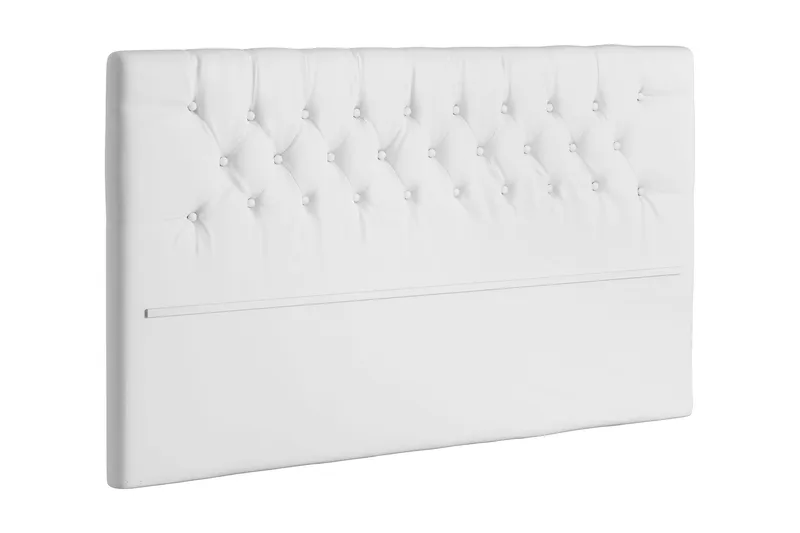 Chester Sänggavel 140 cm Konstläder, Vit