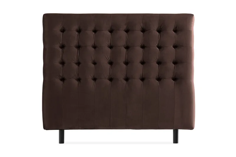 Ella Sänggavel 120 cm Rutig, Brun/Sammet