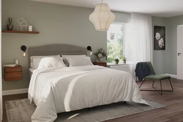 Sänggavel Wega Sänggavel 210 cm Grå 210 cm - Möbler - Säng - Sängtillbehör & sänggavel - Sänggavlar & huvudgavlar