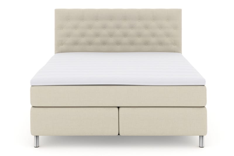 Select No 3 Kontinentalsäng 210x210 Medium, Beige/Metall