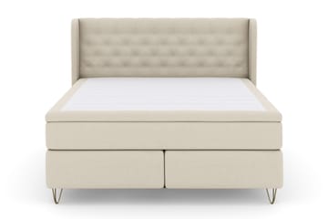 Select No 4 Komplett Sängpaket 180x200 Fast - Beige/Metall V-form - Möbler - Säng - Komplett sängpaket