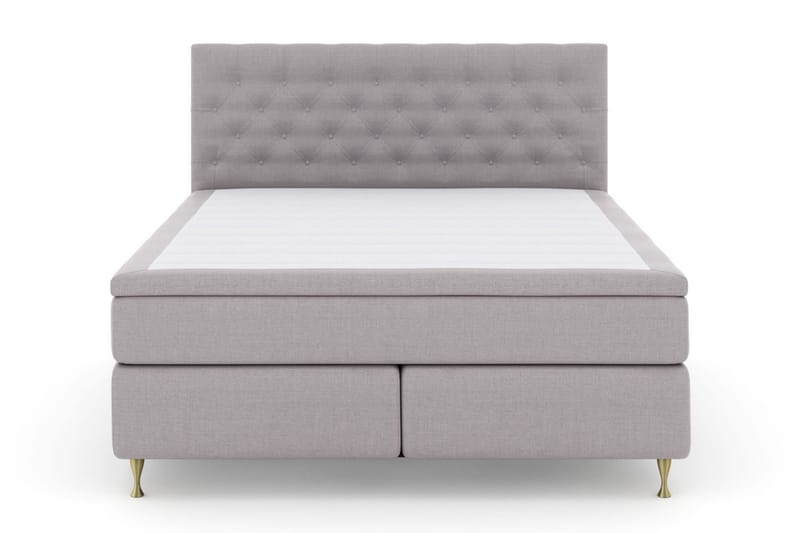 Select No 5 Komplett Sängpaket 210x210 Fast Watergel - Ljusgrå/Guld - Möbler - Säng - Komplett sängpaket