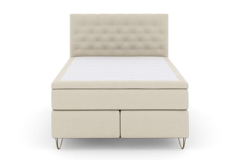 Select No 5 Kontinentalsäng 140x200 Medium Latex - Beige/Metall V-Form - Möbler - Säng - Kontinentalsäng