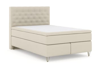 Select No 5 Kontinentalsäng 140x200 Medium Latex - Beige/Metall V-Form - Möbler - Säng - Kontinentalsäng