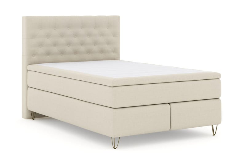 Select No 5 Kontinentalsäng 140x200 Medium Latex - Beige/Metall V-Form - Möbler - Säng - Kontinentalsäng