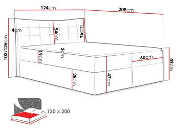 Sirel Sängpaket Kontinentalsäng 120x200 cm - beige - Möbler - Säng - Komplett sängpaket