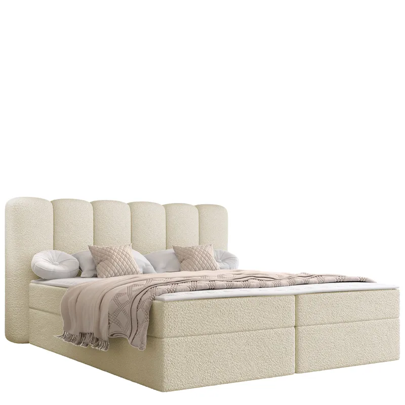 Varlen Komplett Sängpaket Kontinentalsäng med förvaring 180x200 cm, beige