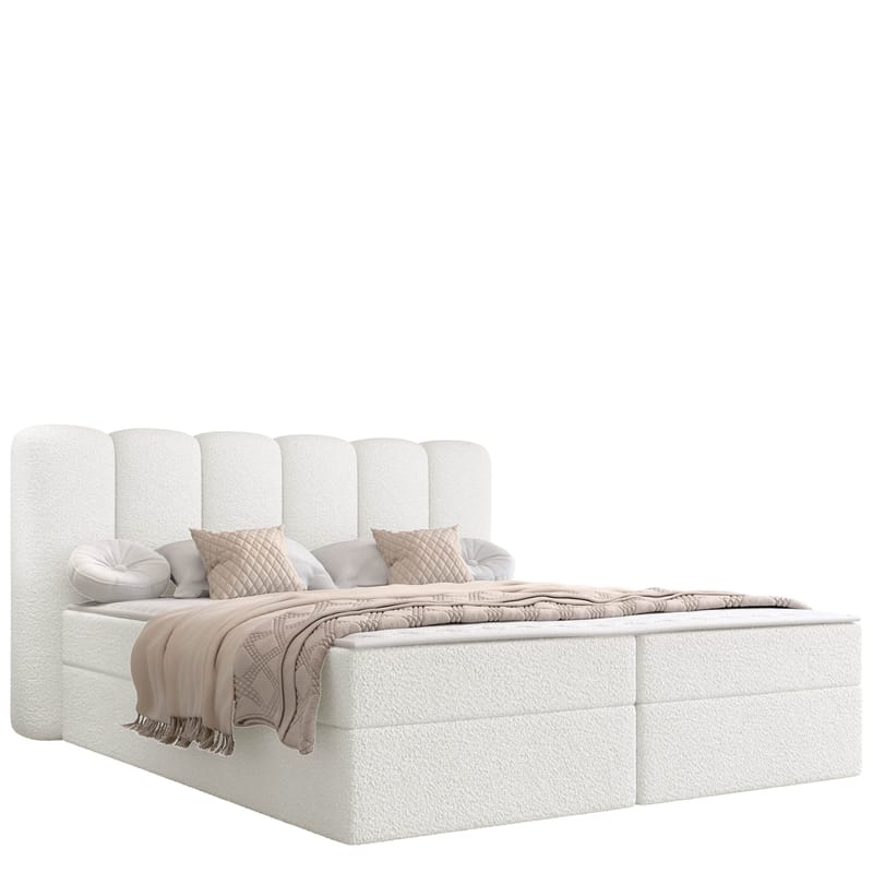 Varlen Komplett Sängpaket Kontinentalsäng med förvaring 180x200 cm, vit