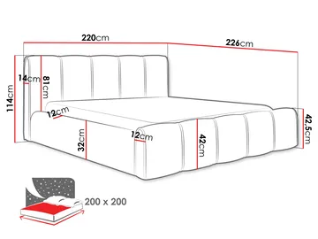 Varlinor Sängram 200x200 cm med Förvaring - Beige - Möbler - Säng - Sängram & sängstomme