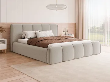 Varlinor Sängram 200x200 cm med Förvaring - Beige - Möbler - Säng - Sängram & sängstomme