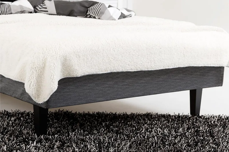 Viken Komplett Sängpaket – Ramsäng 120x200 cm med Sänggavel + Bäddmadrass med Fasthetsgrad Fast - Grå - Möbler - Säng - Enkelsäng