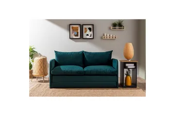 2-sits bäddsoffa Rubby (148 x 70 x 66 cm) Petrolgrön - Petrolgrön - Möbler - Soffa - Bäddsoffa
