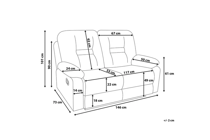 Alnor Soffa 2 Sits - Brun - Möbler - Soffa - 2 sits soffa