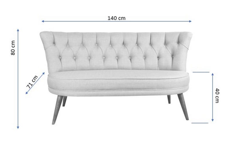 Barnello 2-Sits Soffa - Röd - Möbler - Soffa - 2 sits soffa
