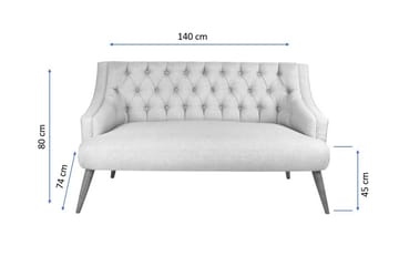 Lamonti 2-sits Soffa - Indigoblå/Natur - Möbler - Soffa - 2 sits soffa